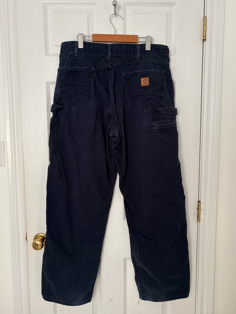 Carhartt B159 Loose Original Fit Carpenter Pants Navy 38x34 Workwear - Picture 2 of 7